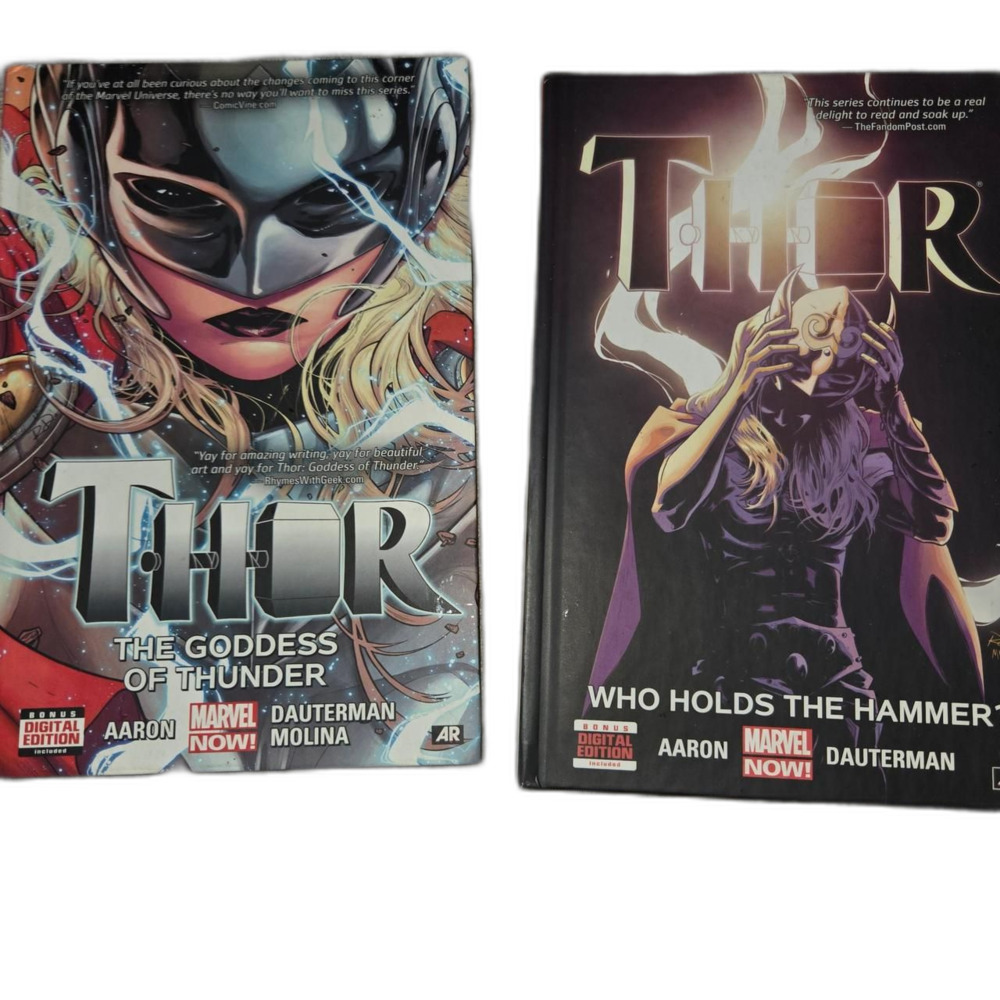 Marvel Thor Goddess of Thunder/ Who Holds The Hammer Comic Hardcover Graphic